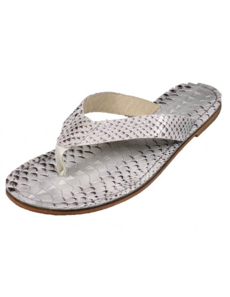 CACTUS SILVER PYTHON PRINTED COWHIDE