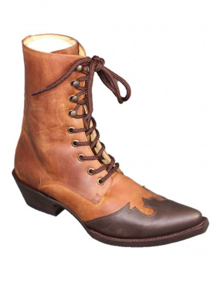BROWN AND HONEY COWHIDE FRENCH CANCAN