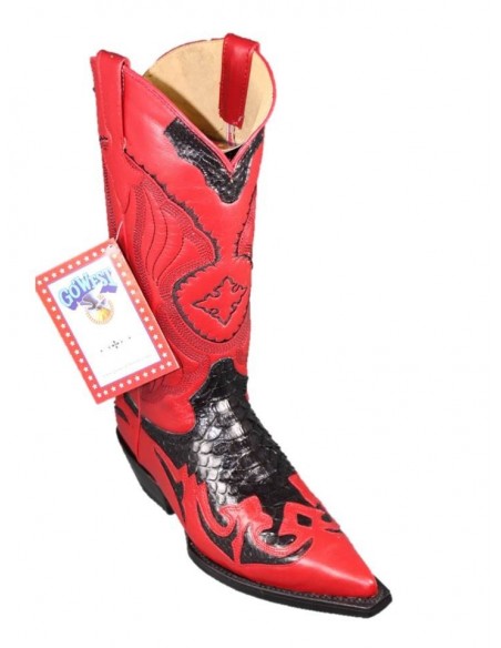 DESPERADO ROUGE- PYTHON NOIR FEMME